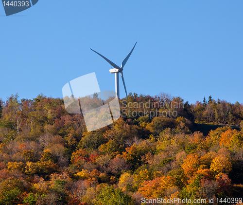 Image of Wind turbine in fall