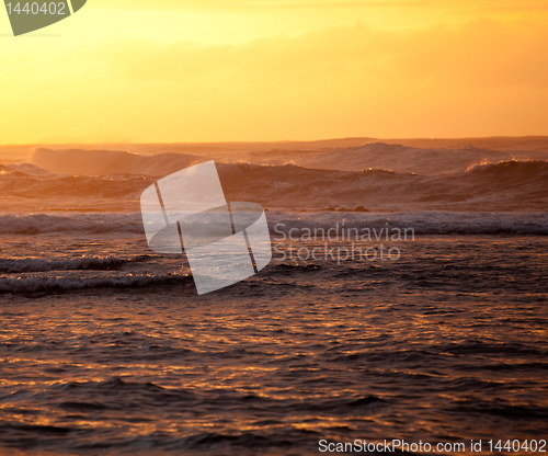 Image of Orange sunset over Na Pali