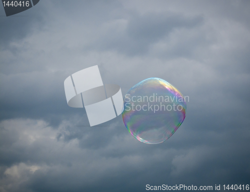 Image of Rainbow colors in soap bubble