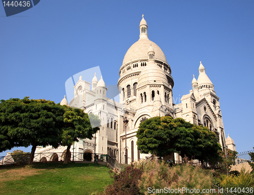 Image of View up towards the Sacre Coeur Cathedral on Montmartre