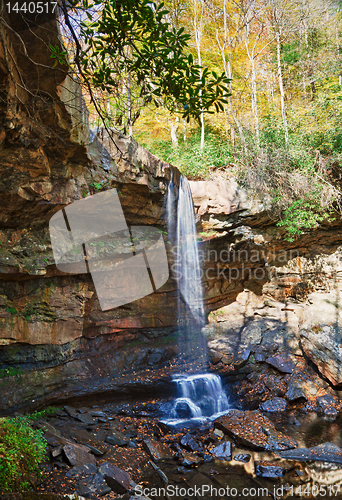 Image of Veil of water over Cucumber Falls