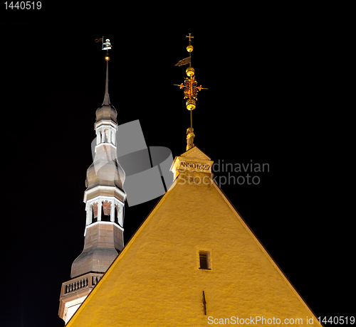 Image of Unusual view of Tallinn town hall