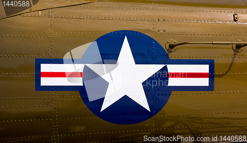 Image of Airforce symbol on fighter