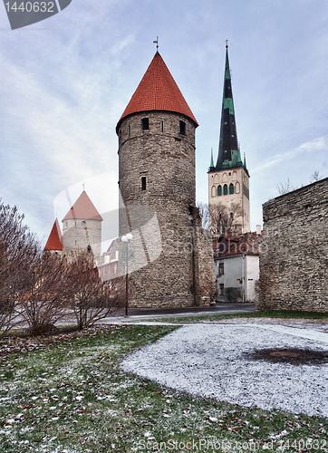 Image of Four towers of town wall of Tallinn