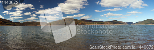 Image of Reflection of fall leaves