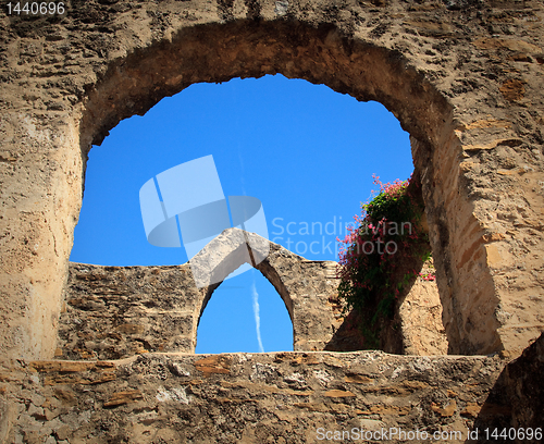 Image of Arches of San Juan Mission in Texas