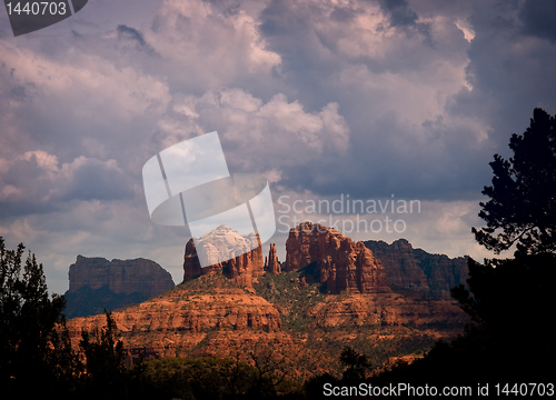Image of Sunlit rocks in Sedona