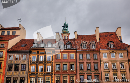 Image of HDR image of old Warsaw houses