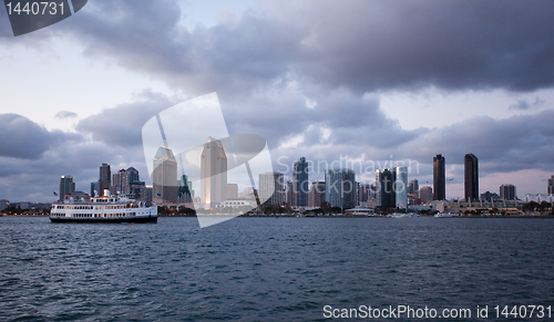 Image of Clouds reflect light from San Diego Skyline