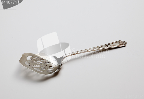 Image of Antique sterling silver cake spoon