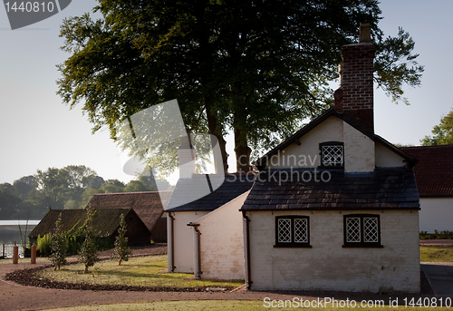 Image of Old building by lake in Ellesmere