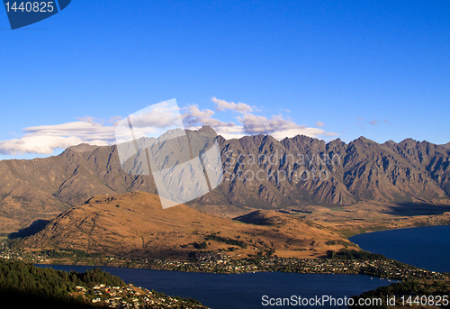 Image of Queenstown and Remarkables range