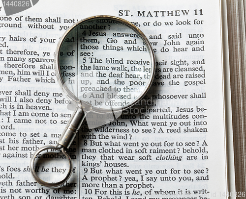 Image of Antique brass magnifying glass