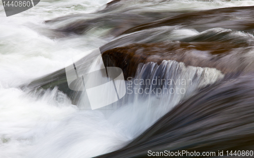 Image of Rushing river over waterfall