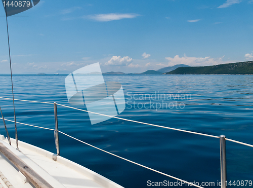 Image of Dark blue sea off Greek coast