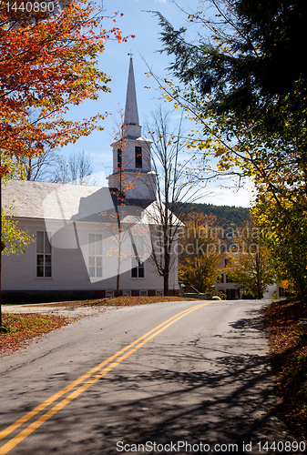 Image of Grafton Church in Fall