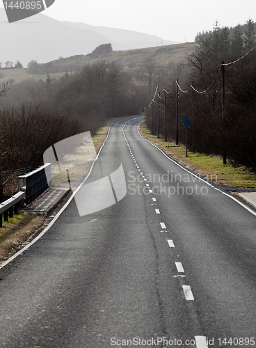 Image of Single carriageway road into distance