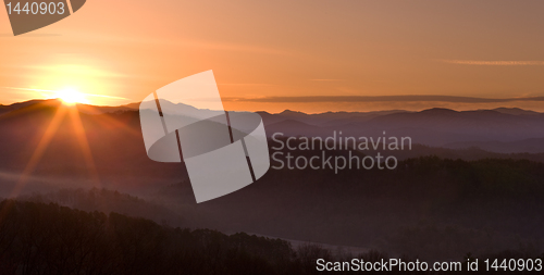 Image of Sunrise over Smoky Mountains