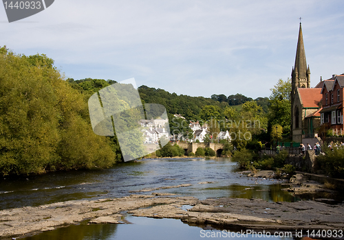 Image of View of Llangollen from river