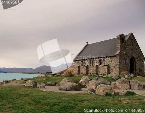 Image of Old church besides Lake Tekapo