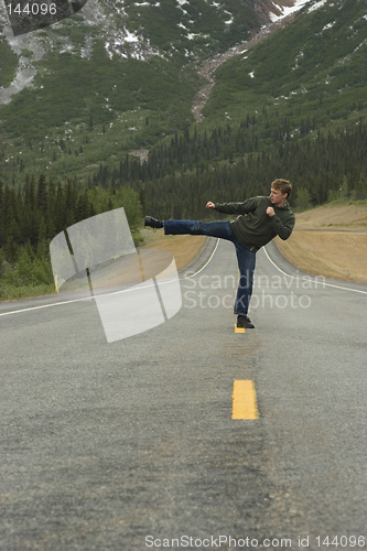 Image of karate on the road