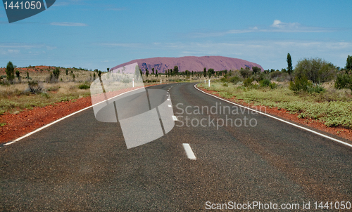 Image of Ayer's Rock with road