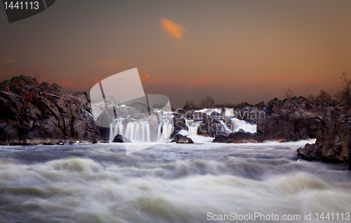 Image of Great Falls at dusk