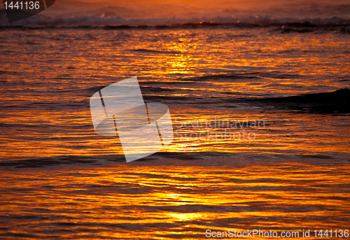 Image of Orange sunset over Na Pali