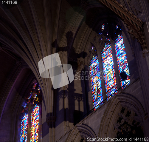 Image of Light falling in gothic cathedral