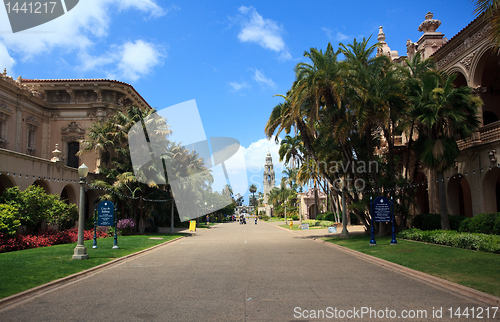 Image of View down El Prado in Balboa Park