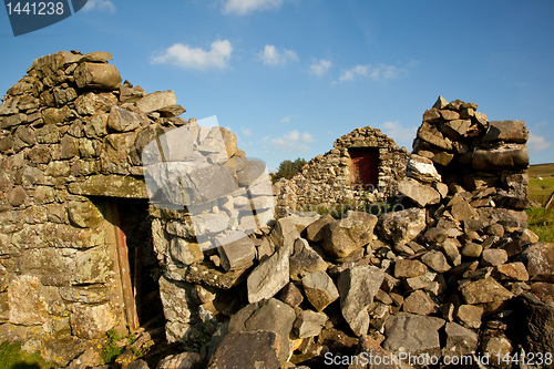 Image of Old farm building collapsed with age