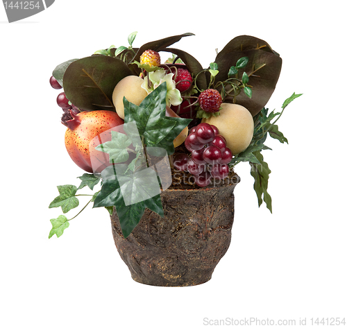 Image of Fruits in Xmas centerpiece