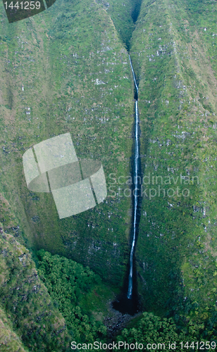 Image of Waterfall in the mountains of Kauai