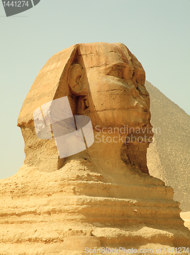 Image of Sphinx and Giza Pyramids in Egypt