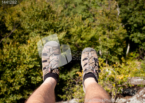 Image of Hiker overlooking Shenandoah valley