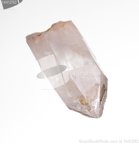 Image of Quartz crystal isolated on white