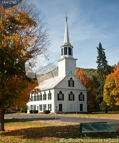 Image of Townshend Church in Fall