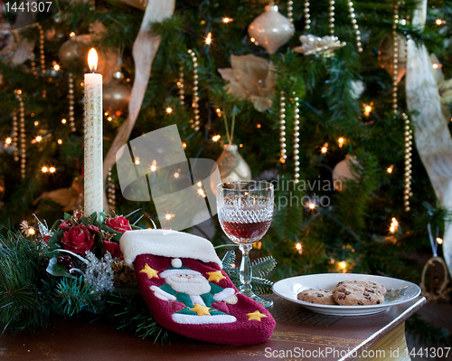 Image of Cookie and sherry for santa