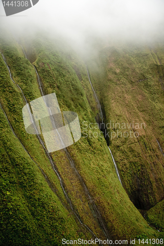 Image of Multiple waterfalls on Kauai