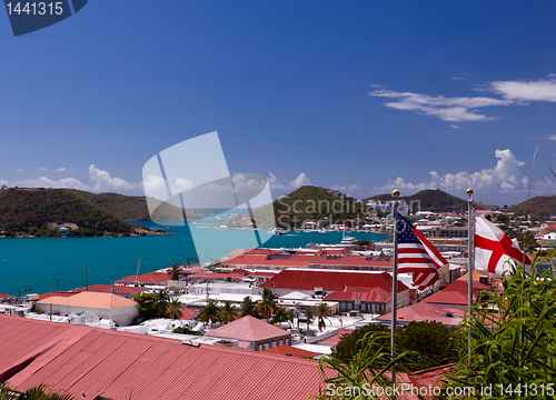 Image of Town of Charlotte Amalie and  Harbor