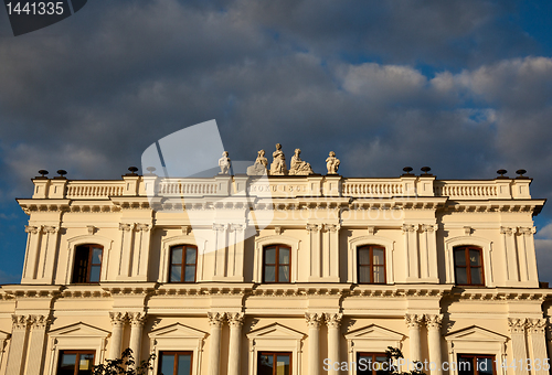Image of Statues on old building
