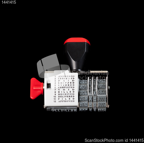 Image of Isolated date and action stamp