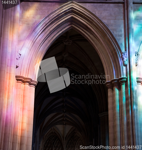 Image of Light falling in gothic cathedral
