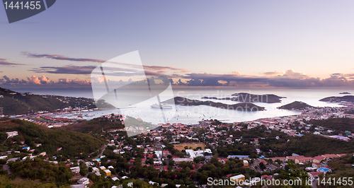 Image of Town of Charlotte Amalie and  Harbor