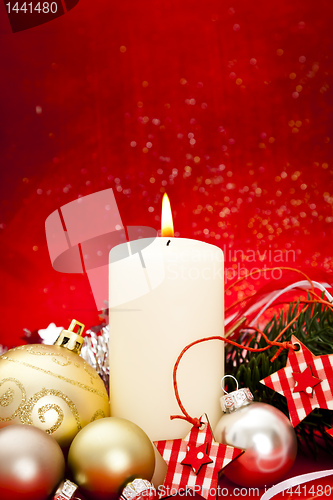 Image of red christmas background