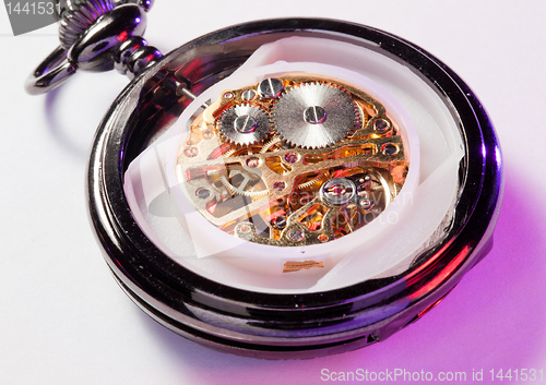 Image of Antique watch with illuminated colors