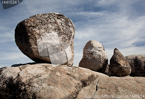 Image of Three balanced boulders