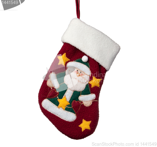 Image of Child's Xmas stocking isolated