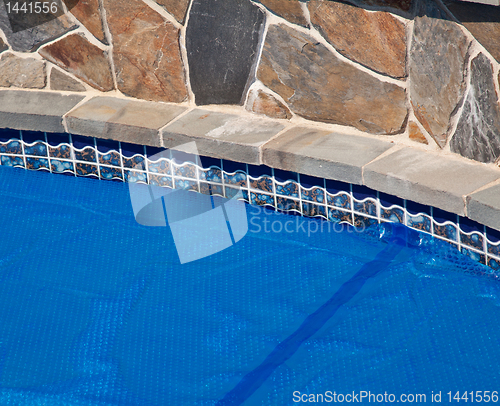Image of Blue solar pool cover