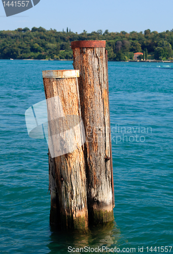 Image of Wood piles in Lake Garda